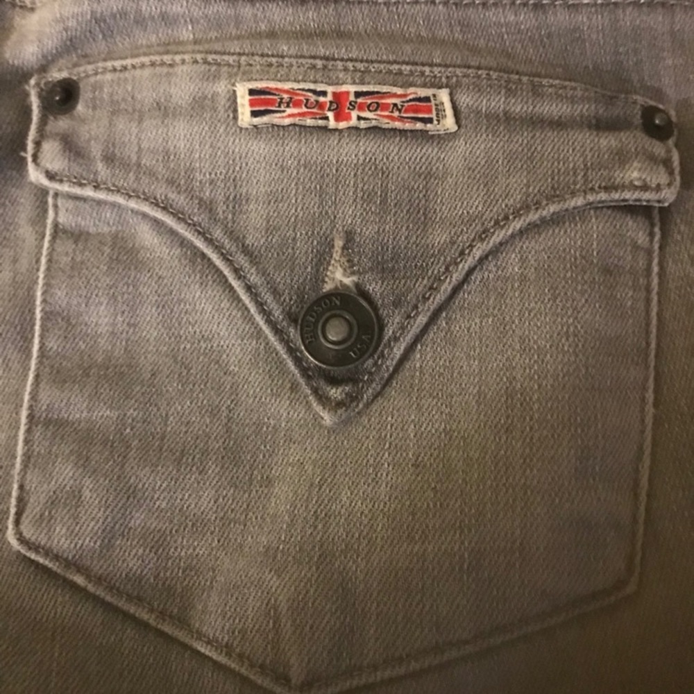 Hudson Jeans Collin Midrise Skinny Jeans Stone Grey Size 25” - Picture 10 of 12